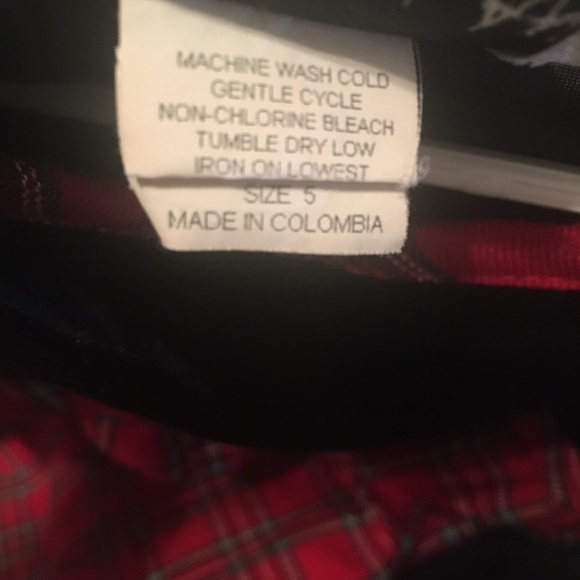 YOUNGLAND Black Velvet & Plaid Dress 5 - Picture 4 of 5